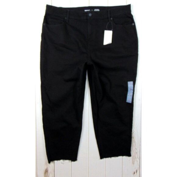 Old Navy Size 20 Sky Hi Straight Leg Jeans Black New Womens Denim - Picture 1 of 5